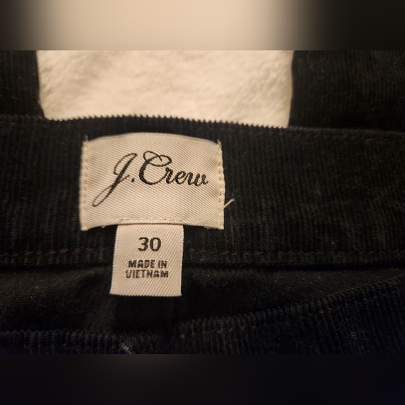 J.Crew Black Billie Demi Boot Crop Corduroy Pants Size 30 - Picture 4 of 11